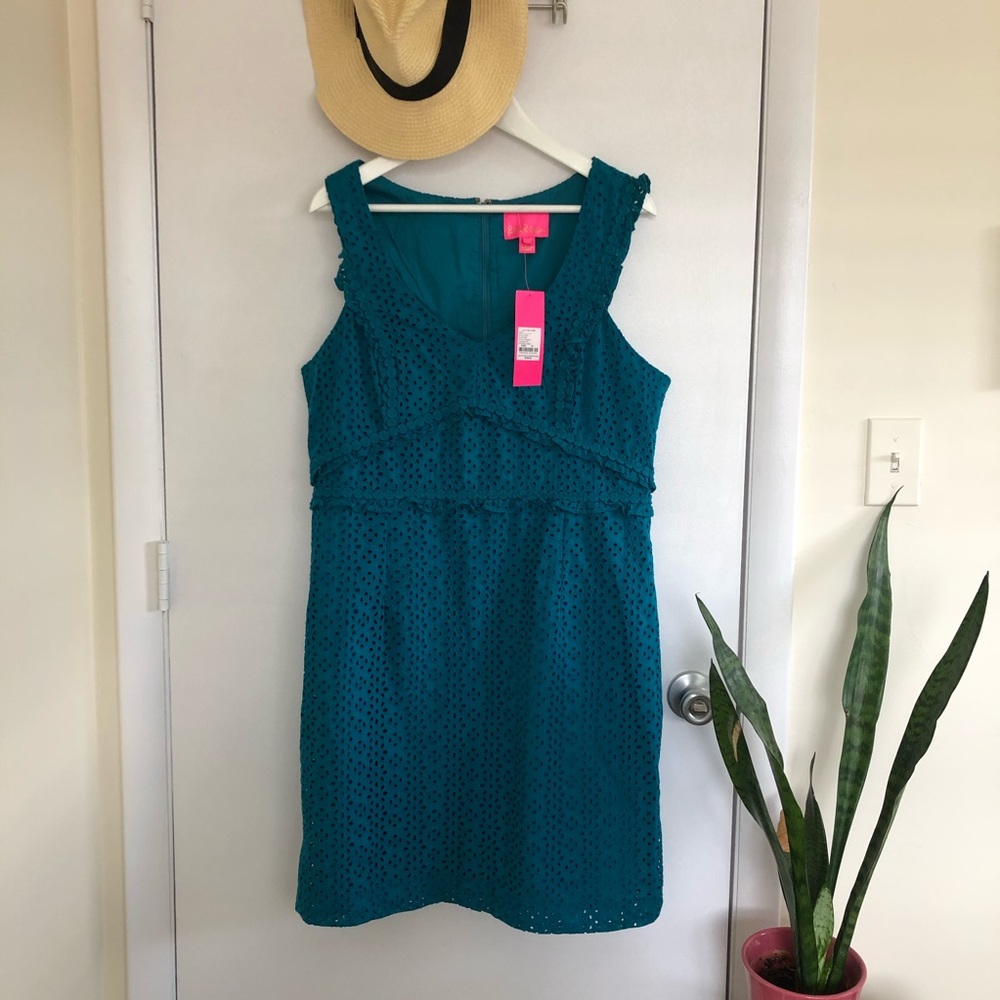 Teal Lilly Pulitzer Kaylee Dress NWT Size 14